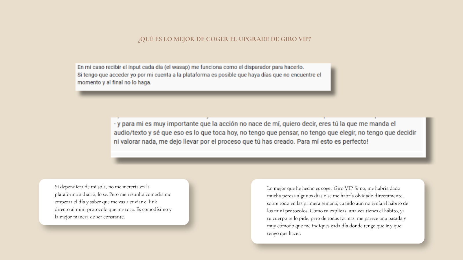 Testimonio de participante de Giro VIP